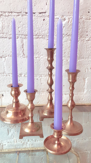 Vintage Brass Candle Holders (set)