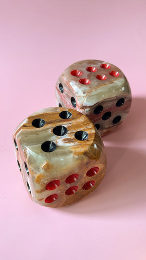 Vintage Onyx Dice