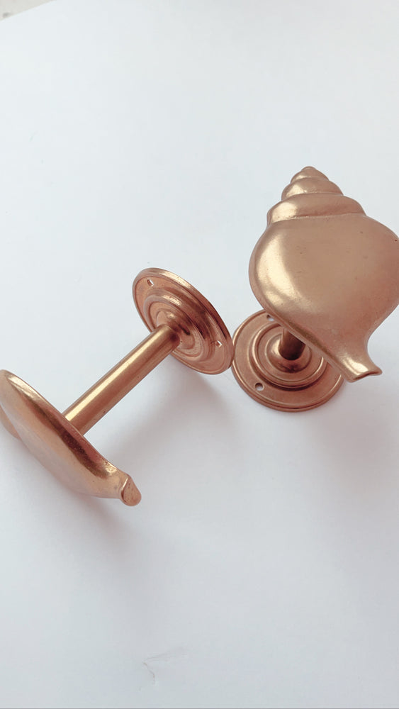 Vintage Brass Shell Hook