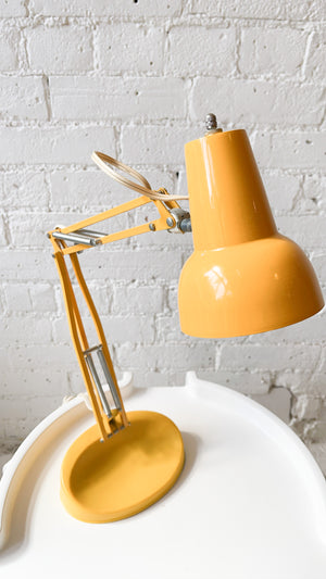 Vintage 1960's Luxo Lil-6 Yellow Desk Lamp