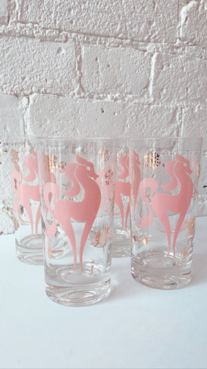Mid Century Pink Pony Glasses