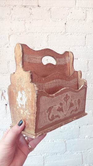 Vintage Italian Florentine Stationary Holder