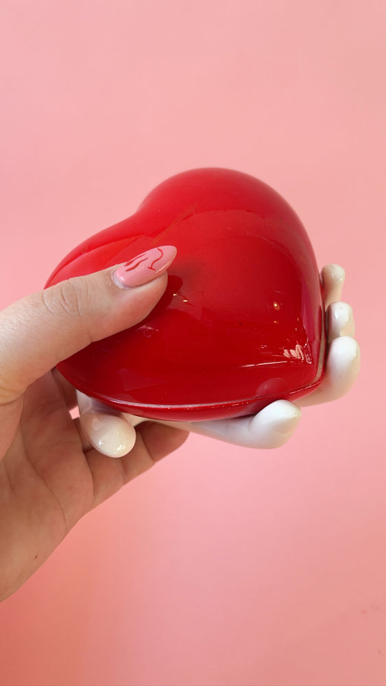 Vintage Ceramic Hand & Heart Jar