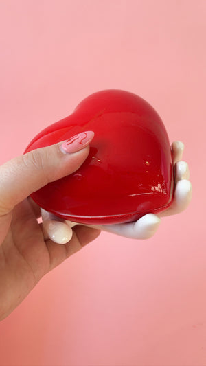 Vintage Ceramic Hand & Heart Jar