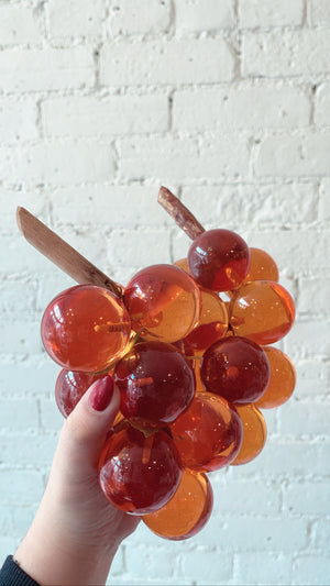 Vintage Orange Lucite Grapes