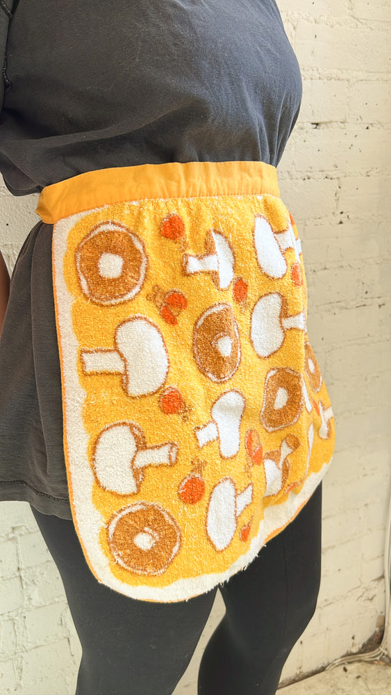 Vintage Terry Cloth Mushroom Apron