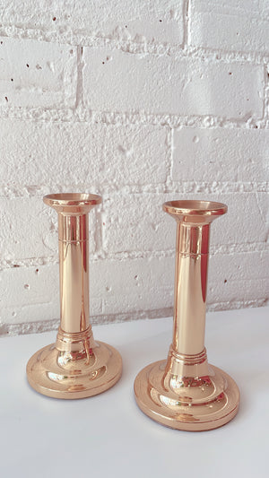 Vintage Brass Baldwin Candle Holders