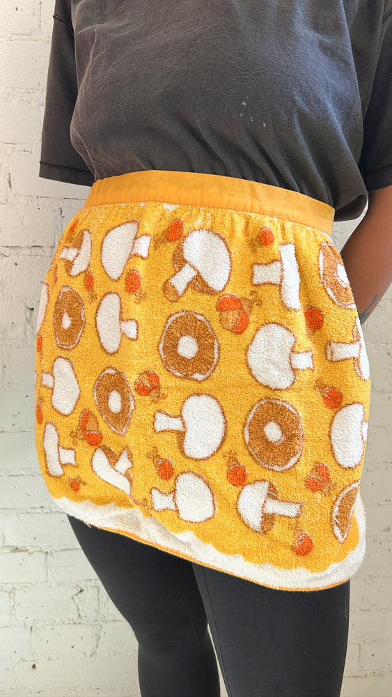 Vintage Terry Cloth Mushroom Apron