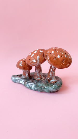 Vintage Studio Pottery Mushrooms