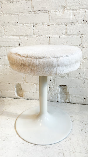 Vintage Shaggy Tulip Stool