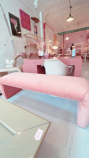 Vintage Waterfall Bench in the Manner of Karl Springer
