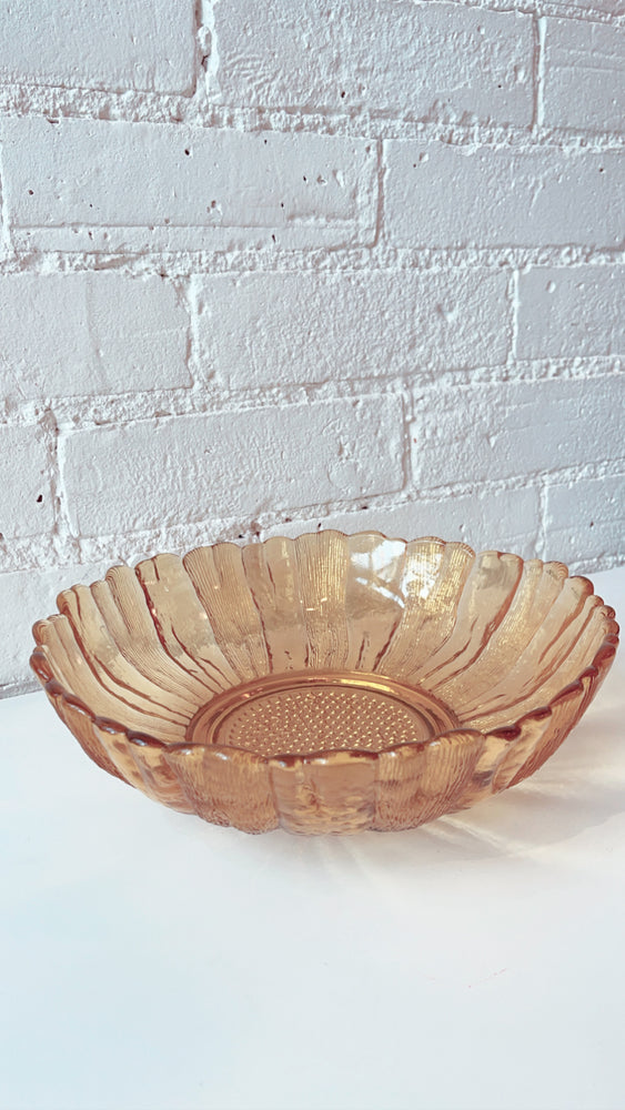 1960s Anchor Hocking Sunflower Serving Bowl