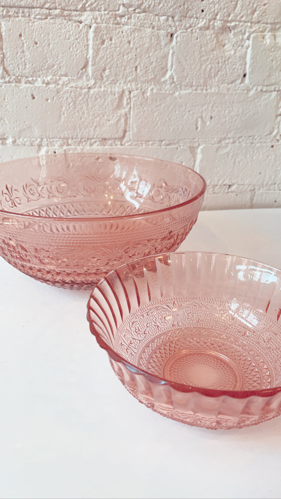 Vintage Pink Depression Glass Bowls