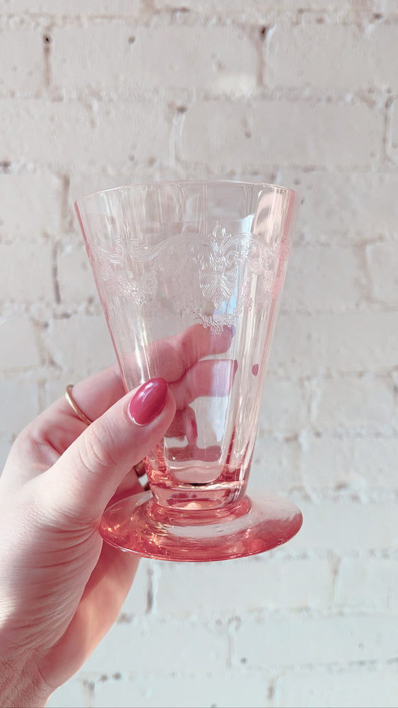 Pink Depression Glass Pair