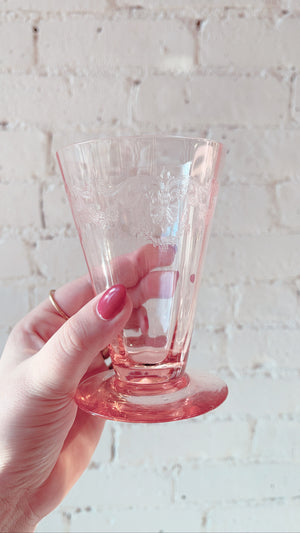 Pink Depression Glass Pair