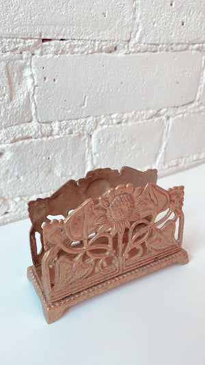 Vintage Brass Napkin Holder