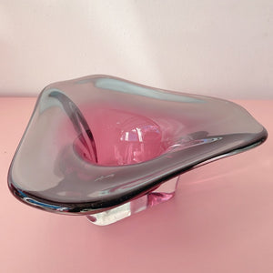 Vintage Ombre Art Glass Dish