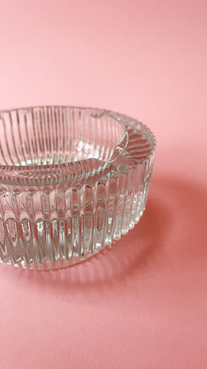 Vintage Art Deco Glass Ashtray