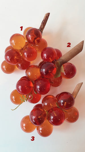 Vintage Orange Lucite Grapes