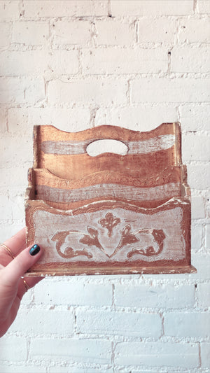 Vintage Italian Florentine Stationary Holder