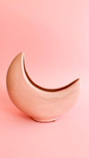 Vintage Ceramic Cresent Moon Planter