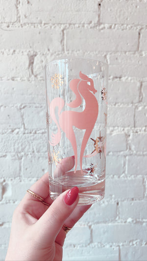 Mid Century Pink Pony Glasses