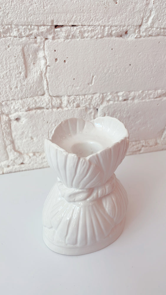 Vintage Ceramic Seashell Candle Holder