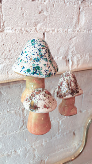 Ceramic Mushrooms (set of 3)