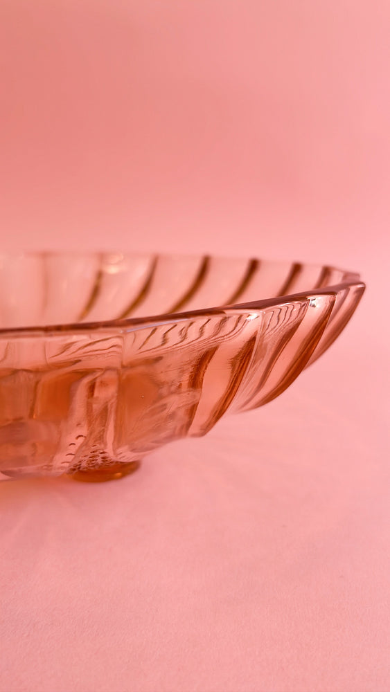 Vintage Depression Glass Serving Bowl