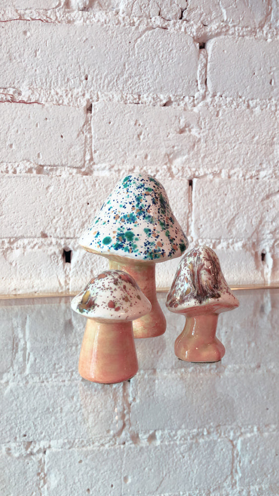 Ceramic Mushrooms (set of 3)