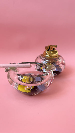 Vintage Maude and Bob St ClairArt Glass Set