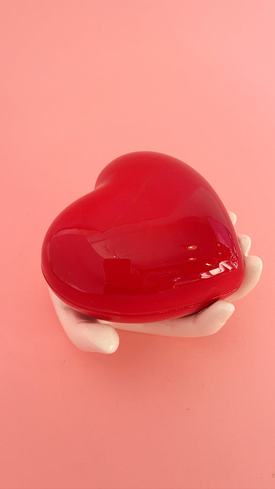 Vintage Ceramic Hand & Heart Jar