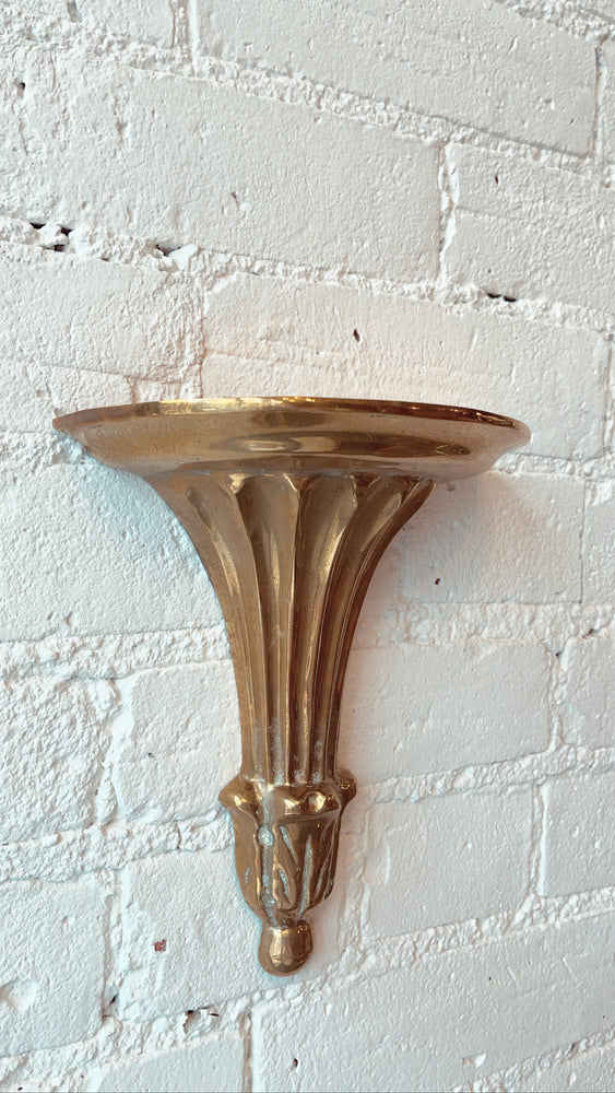 Vintage Brass Wall Shelf