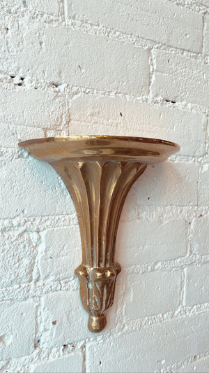 Vintage Brass Wall Shelf