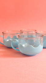 Vintage Blue Squiggle Mugs