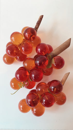 Vintage Orange Lucite Grapes