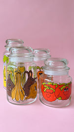 Vintage 1970's Anchor Hocking Stash Jars