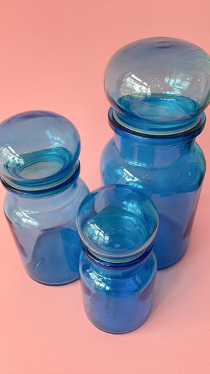 Vintage Apothecary Stash Jars with Lids