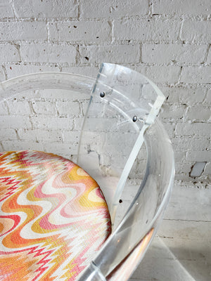 Vintage Lucite Chair with Brass