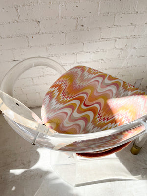 Vintage Lucite Chair with Brass