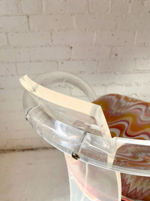 Vintage Lucite Chair with Brass