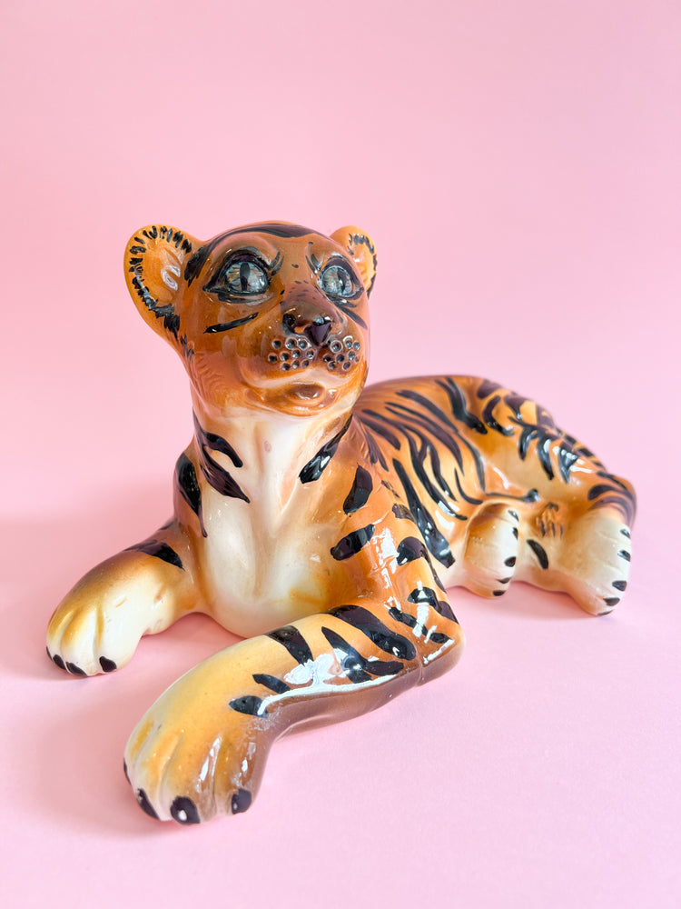 Vintage 1983 Ceramic Tiger Cub