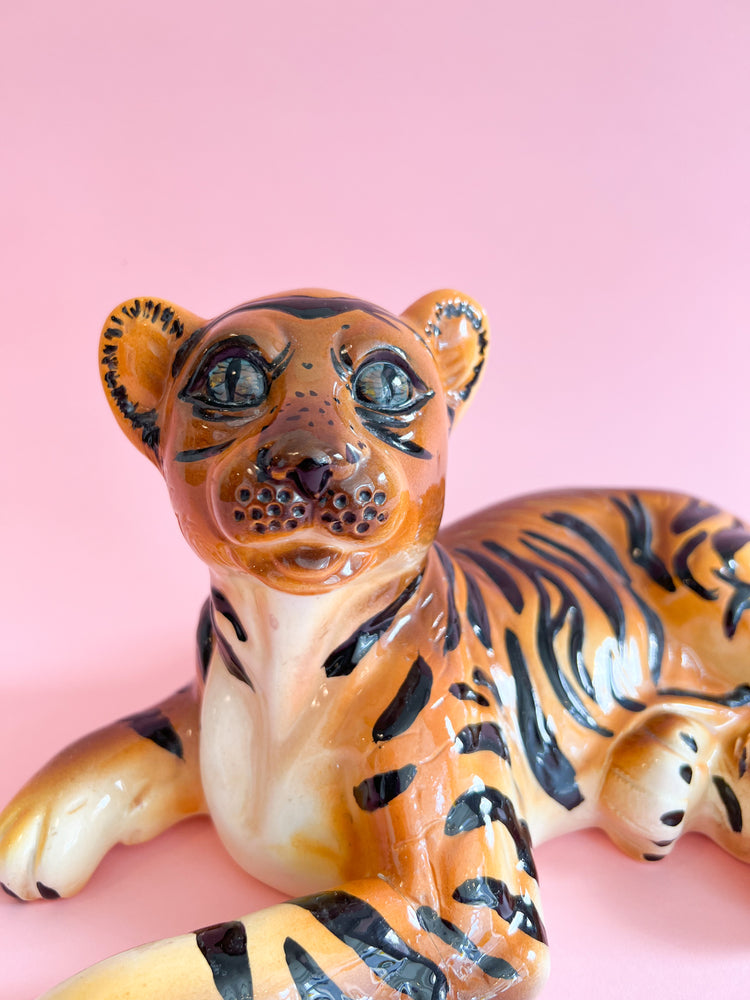 Vintage 1983 Ceramic Tiger Cub