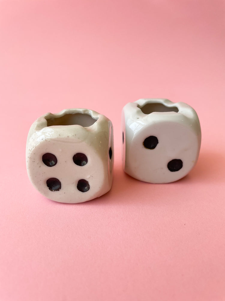 Vintage Ceramic Dice Ashtray
