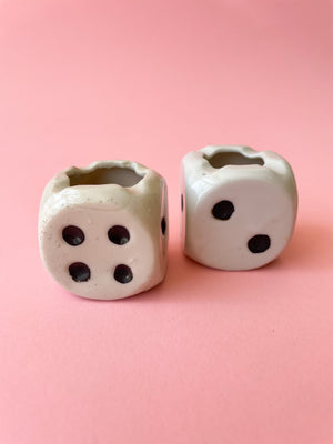 Vintage Ceramic Dice Ashtray