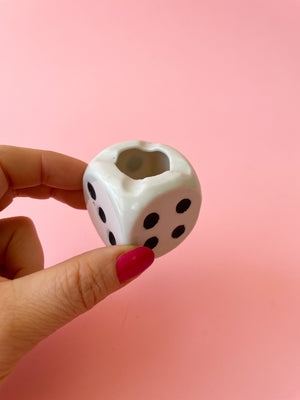 Vintage Ceramic Dice Ashtray