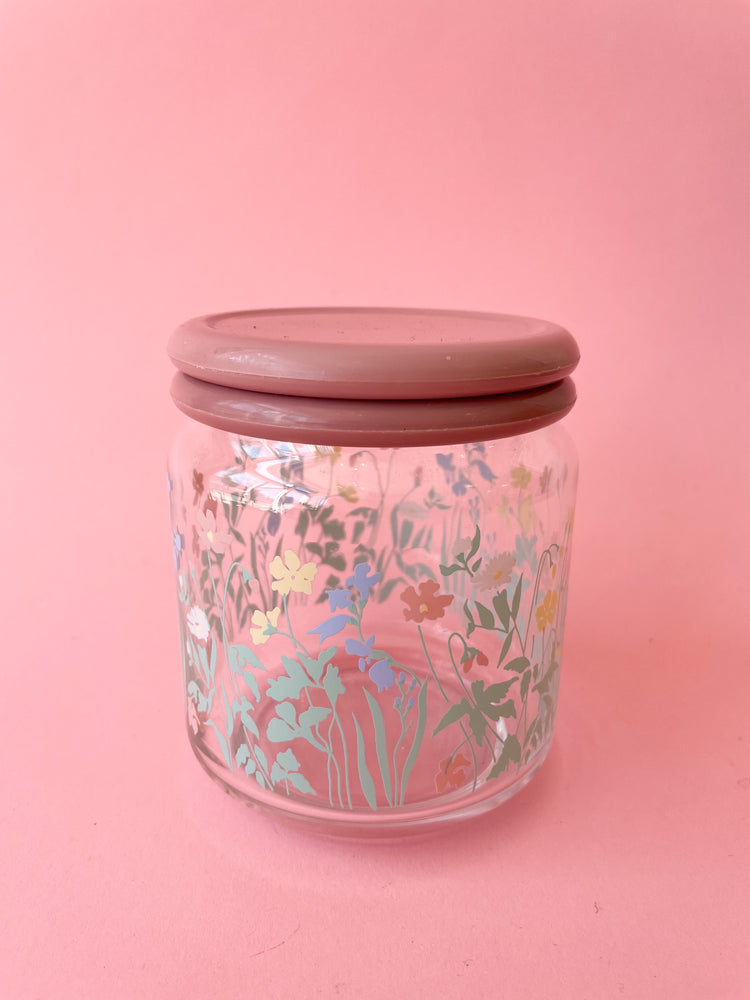 Vintage Floral Stash Jar