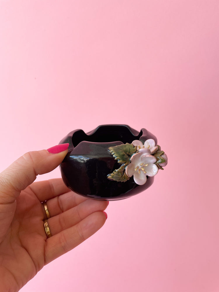 Vintage Porcelain Flower Ashtray