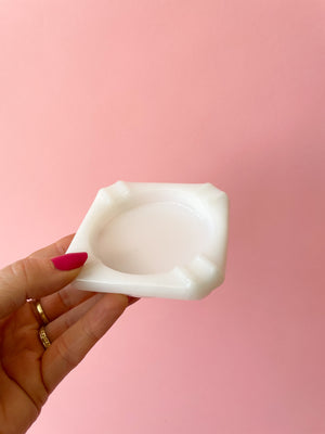 Vintage Milk Glass Ashtray