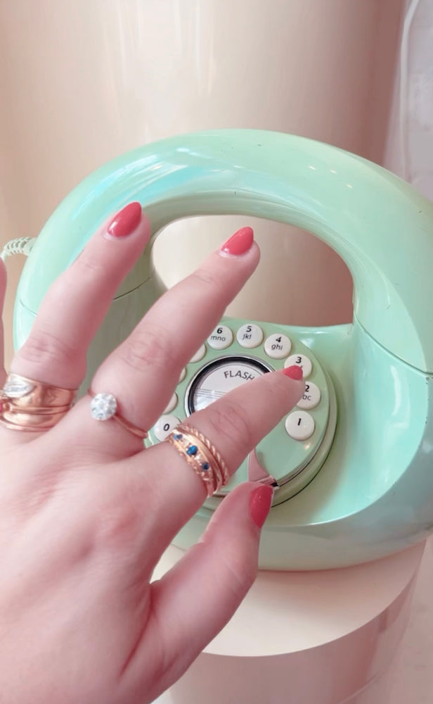 Vintage Rare Mint Green Donut Telephone